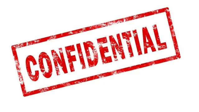 Confidential Banner Red and White